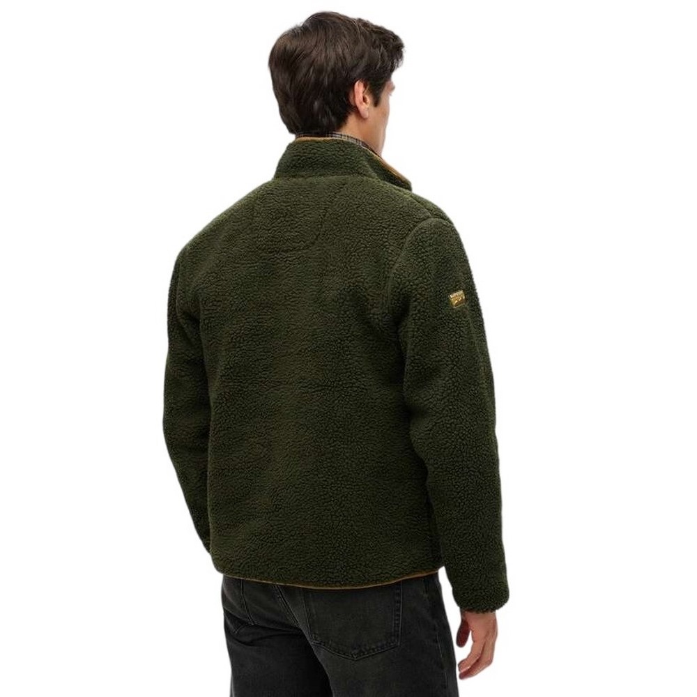 SUPERDRY D2 OVIN OUTDOOR FULL ZIP FLEECE ΖΑΚΕΤΑ ΑΝΔΡΙΚΗ OLIVE
