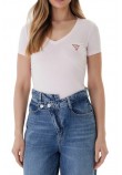 GUESS VN MINI TRIANGLE T-SHIRT ΜΠΛΟΥΖΑ ΓΥΝΑΙΚΕΙΑ ROSE