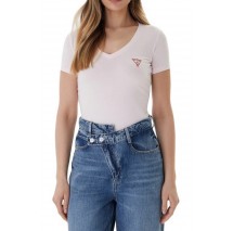 GUESS VN MINI TRIANGLE T-SHIRT ΜΠΛΟΥΖΑ ΓΥΝΑΙΚΕΙΑ ROSE