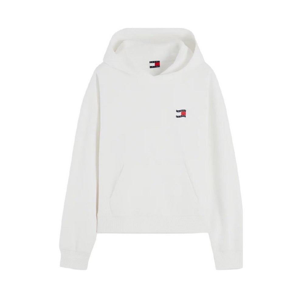TOMMY JEANS BXY ARCH WAVY FLAG HOOD EXT ΜΠΛΟΥΖΑ ΦΟΥΤΕΡ ΓΥΝΑΙΚΕΙΑ ECRU