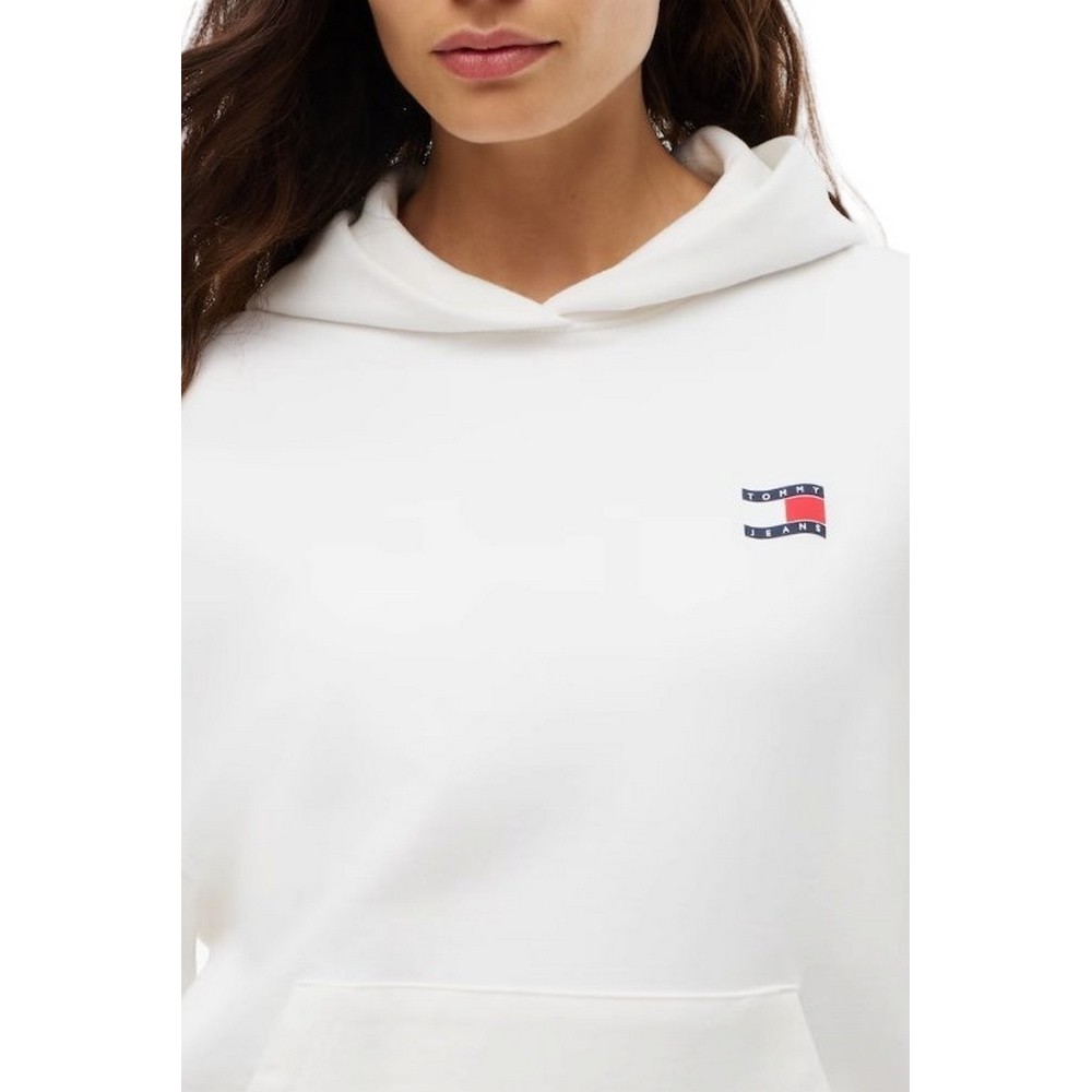 TOMMY JEANS BXY ARCH WAVY FLAG HOOD EXT ΜΠΛΟΥΖΑ ΦΟΥΤΕΡ ΓΥΝΑΙΚΕΙΑ ECRU