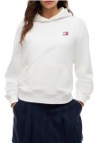 TOMMY JEANS BXY ARCH WAVY FLAG HOOD EXT ΜΠΛΟΥΖΑ ΦΟΥΤΕΡ ΓΥΝΑΙΚΕΙΑ ECRU
