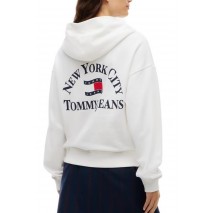 TOMMY JEANS BXY ARCH WAVY FLAG HOOD EXT ΜΠΛΟΥΖΑ ΦΟΥΤΕΡ ΓΥΝΑΙΚΕΙΑ ECRU