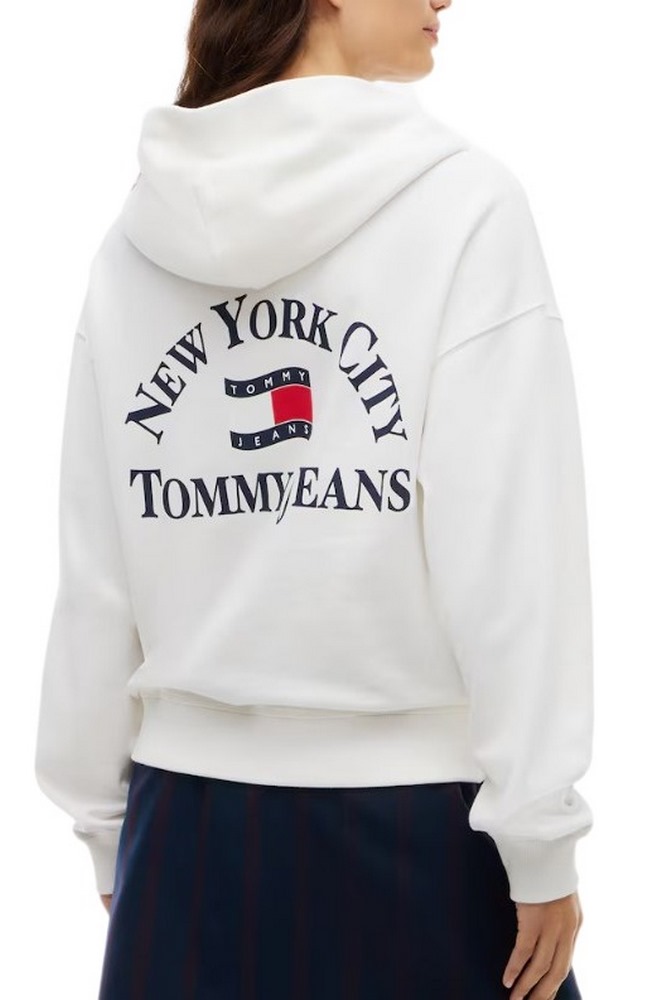 TOMMY JEANS BXY ARCH WAVY FLAG HOOD EXT ΜΠΛΟΥΖΑ ΦΟΥΤΕΡ ΓΥΝΑΙΚΕΙΑ ECRU