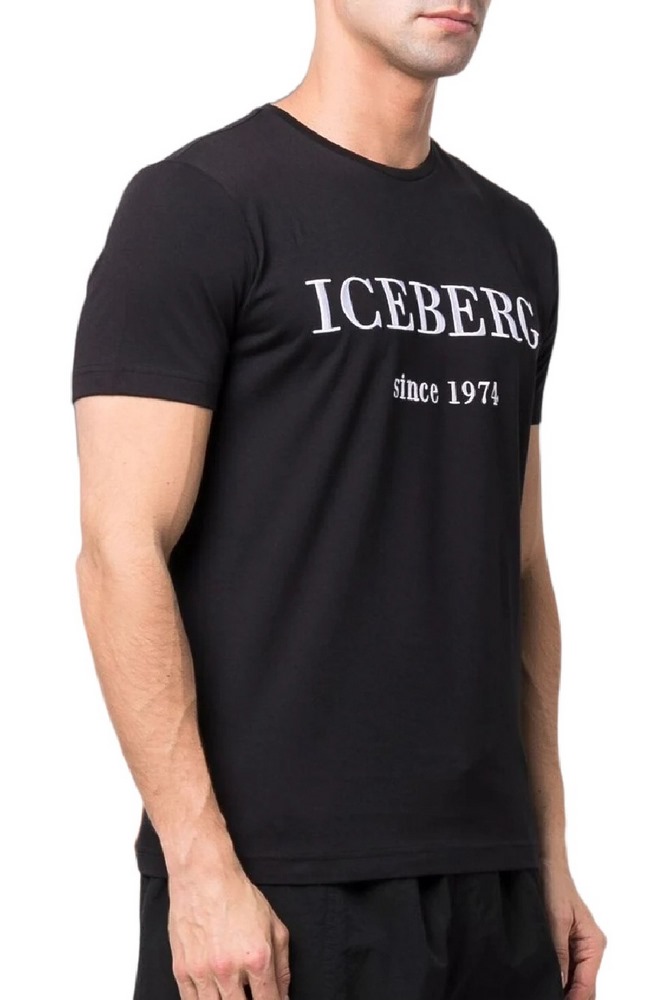 ICEBERG  JERSEY T-SHIRT ΜΠΛΟΥΖΑ ΑΝΔΡΙΚΗ BLACK