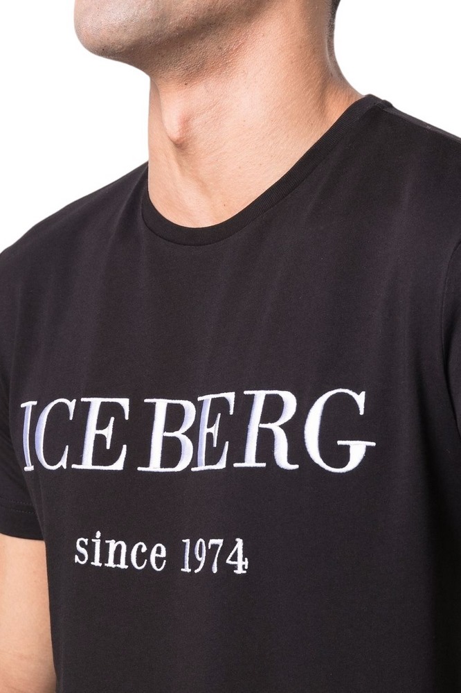 ICEBERG  JERSEY T-SHIRT ΜΠΛΟΥΖΑ ΑΝΔΡΙΚΗ BLACK