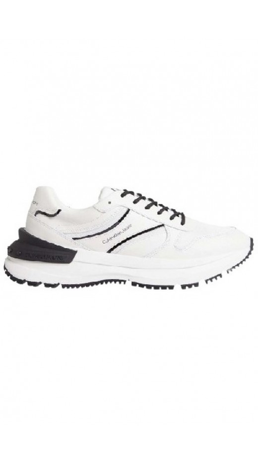 CALVIN KLEIN JEANS CHUNKY RUNNER BRANDED LACES ΠΑΠΟΥΤΣΙ ΑΝΔΡΙΚΟ WHITE
