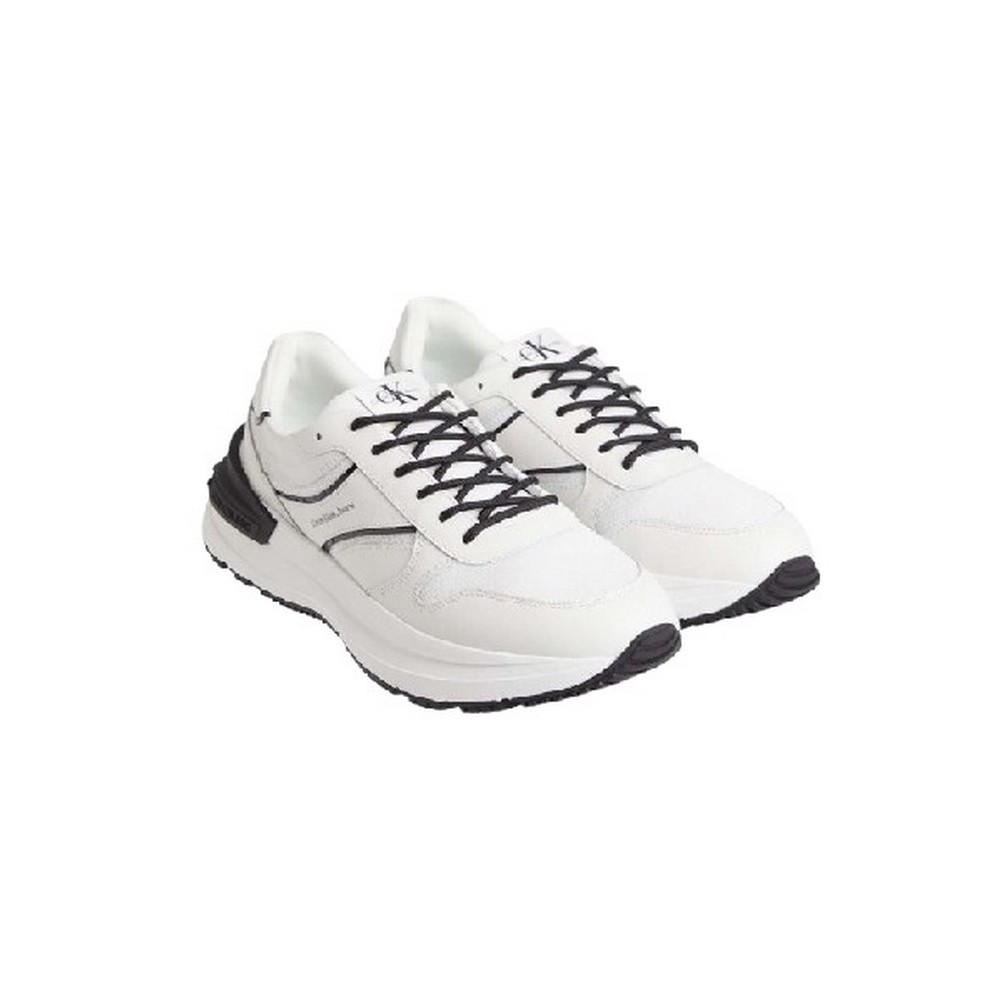 CALVIN KLEIN JEANS CHUNKY RUNNER BRANDED LACES ΠΑΠΟΥΤΣΙ ΑΝΔΡΙΚΟ WHITE