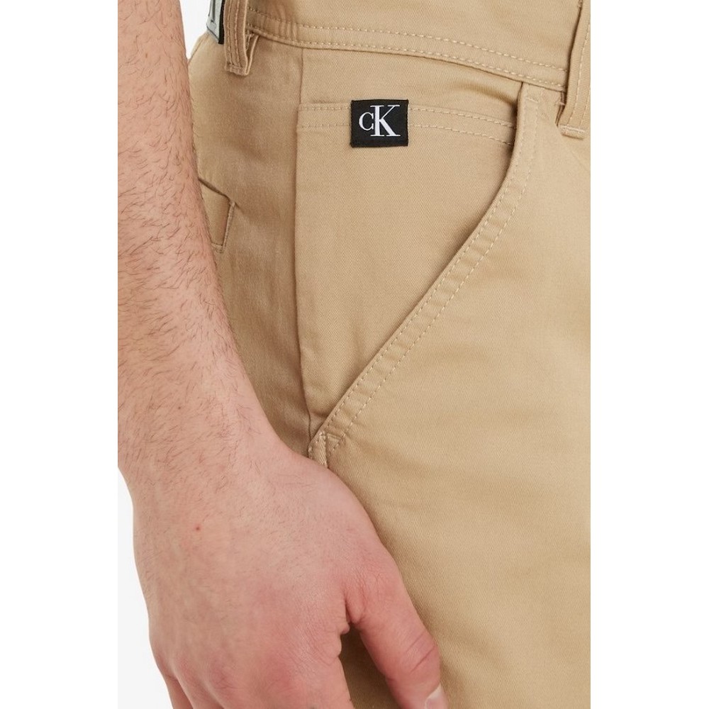 CALVIN KLEIN JEANS CHINO SHORT ΒΕΡΜΟΥΔΑ ΑΝΔΡΙΚΗ BEIGE