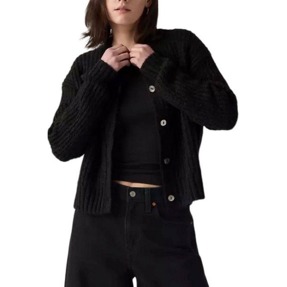 LEVIS® LUNA CARDIGAN ΖΑΛΕΤΑ ΠΛΕΚΤΗ ΓΥΝΑΙΚΕΙΑ BLACK