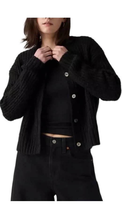 LEVIS® LUNA CARDIGAN ΖΑΛΕΤΑ ΠΛΕΚΤΗ ΓΥΝΑΙΚΕΙΑ BLACK