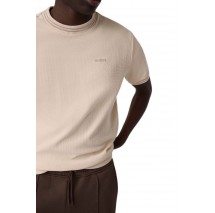 GUESS SIMON CN T-SHIRT ΜΠΛΟΥΖΑ ΑΝΔΡΙΚΗ BEIGE