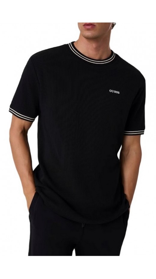 GUESS SIMON CN T-SHIRT ΜΠΛΟΥΖΑ ΑΝΔΡΙΚΗ BLACK
