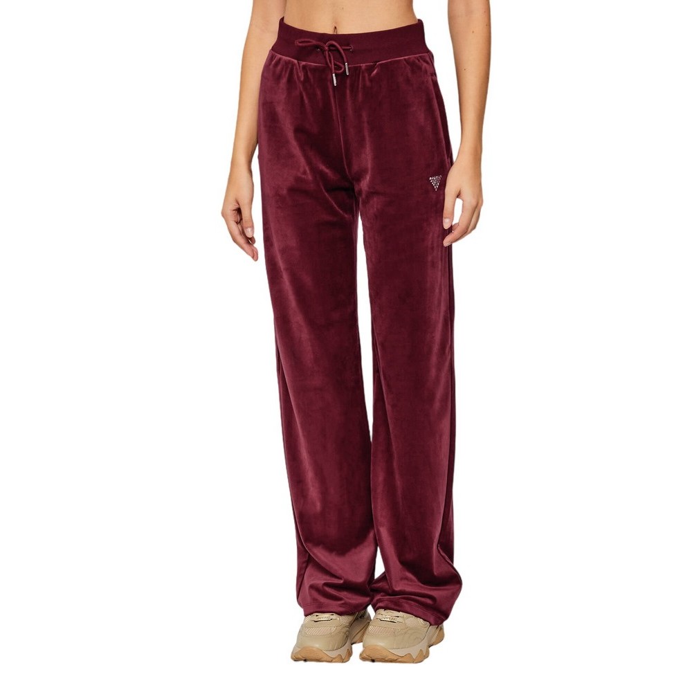 GUESS COUTURE STRAIGHT LONG PANT ΠΑΝΤΕΛΟΝΙ ΦΟΡΜΑ ΓΥΝΑΙΚΕΙΟ BURGUNDY