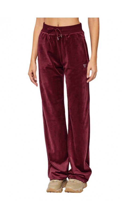 GUESS COUTURE STRAIGHT LONG PANT ΠΑΝΤΕΛΟΝΙ ΦΟΡΜΑ ΓΥΝΑΙΚΕΙΟ BURGUNDY