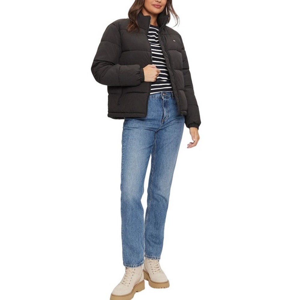 TOMMY JEANS ESSENTIAL PUFFER EXT ΜΠΟΥΦΑΝ ΓΥΝΑΙΚΕΙΟ BLACK