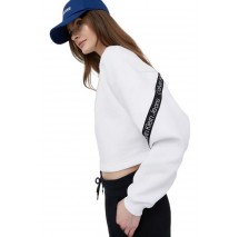 CALVIN KLEIN JEANS LOGO TAPE SWEATSHIRT ΜΠΛΟΥΖΑ ΦΟΥΤΕΡ ΓΥΝΑΙΚΕΙΑ WHITE