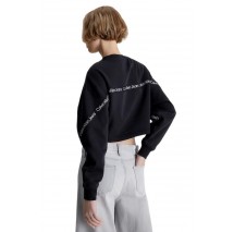 CALVIN KLEIN JEANS LOGO TAPE SWEATSHIRT ΜΠΛΟΥΖΑ ΦΟΥΤΕΡ ΓΥΝΑΙΚΕΙΑ BLACK