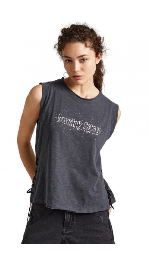 PEPE JEANS LONDON KATRINA ΜΠΛΟΥΖΑ ΑΜΑΝΙΚΗ ΓΥΝΑΙΚΕΙΑ GREY
