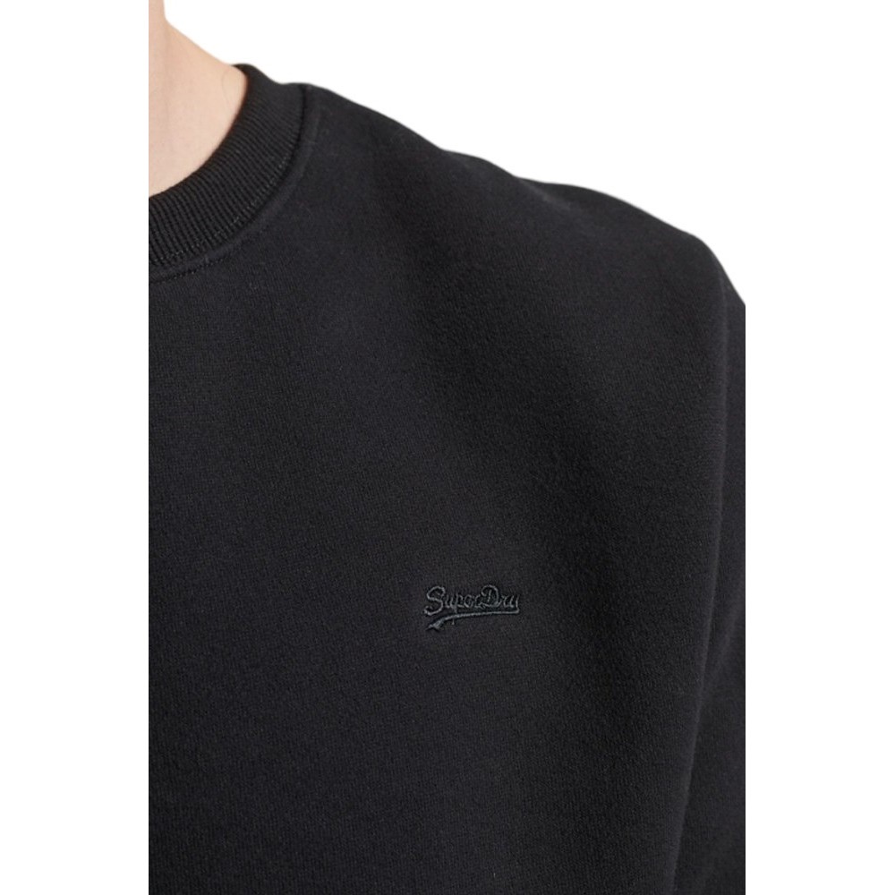 SUPERDRY ESSENTIAL LOGO CREW SWEATSHIRT ΦΟΥΤΕΡ ΜΠΛΟΥΖΑ ΑΝΔΡΙΚΟ BLACK