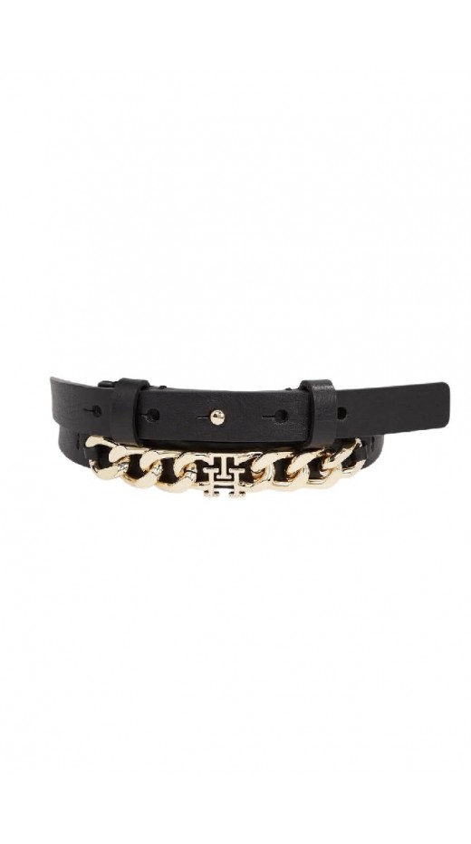 TOMMY HILFIGER TH CHIC CHAIN WAIST 2.0 ΖΩΝΗ ΓΥΝΑΙΚΕΙΑ BLACK
