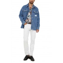 CALVIN KLEIN JEANS BOXY LOOSE UTILITY SHIRT JACKET ΜΠΟΥΦΑΝ ΑΝΔΡΙΚΟ BLUΕ DENIM