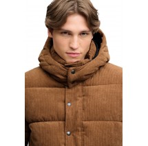 SUPERDRY PREMIUM HOOD CORD PUFFER JKT ΜΠΟΥΦΑΝ ΑΝΔΡΙΚΟ COGNAC