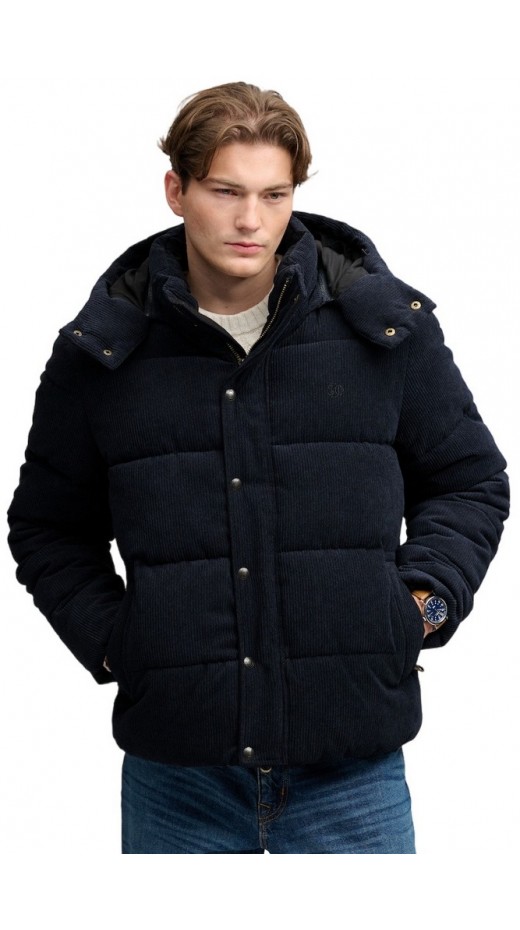 SUPERDRY PREMIUM HOOD CORD PUFFER JKT ΜΠΟΥΦΑΝ ΑΝΔΡΙΚΟ ECLIPSE NAVY