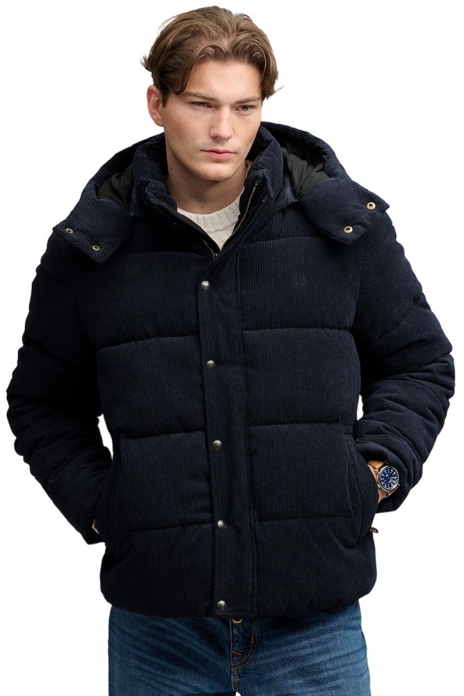 SUPERDRY PREMIUM HOOD CORD PUFFER JKT ΜΠΟΥΦΑΝ ΑΝΔΡΙΚΟ ECLIPSE NAVY