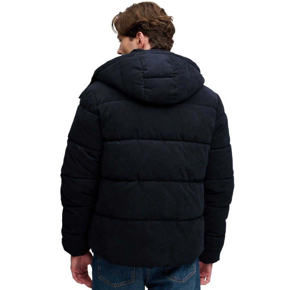 SUPERDRY PREMIUM HOOD CORD PUFFER JKT ΜΠΟΥΦΑΝ ΑΝΔΡΙΚΟ ECLIPSE NAVY