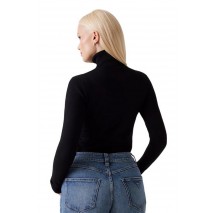 GUESS LS TN MELANIE TRIANGLE LOGO SW ΜΠΛΟΥΖΑ ΠΛΕΚΤΗ ΓΥΝΑΙΚΕΙΑ BLACK