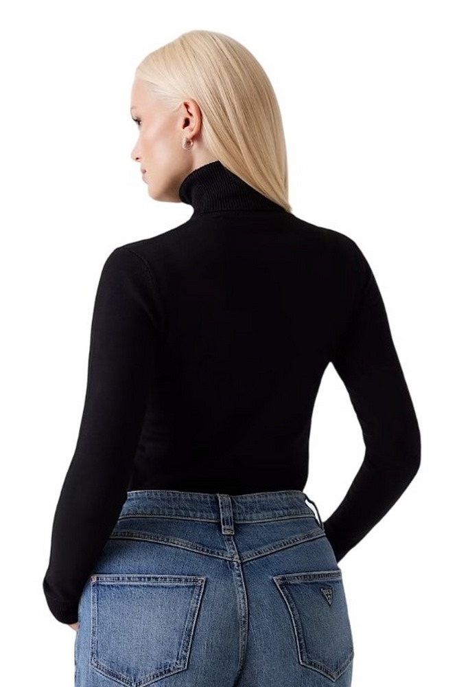 GUESS LS TN MELANIE TRIANGLE LOGO SW ΜΠΛΟΥΖΑ ΠΛΕΚΤΗ ΓΥΝΑΙΚΕΙΑ BLACK