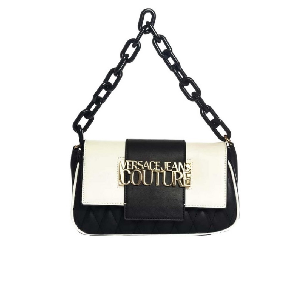 VERSACE JEANS COUTURE RANGE B - LOGO LOOP ΤΣΑΝΤΑ ΓΥΝΑΙΚΕΙΑ BLACK/WHITE