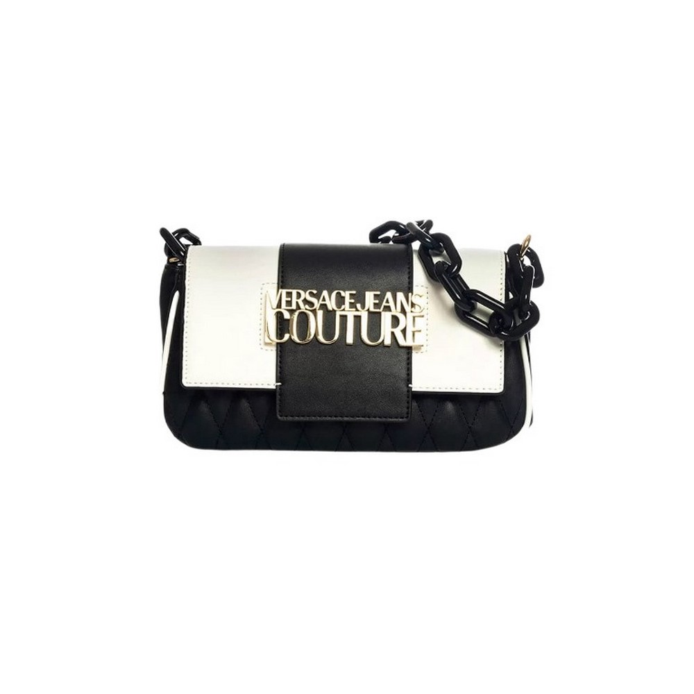 VERSACE JEANS COUTURE RANGE B - LOGO LOOP ΤΣΑΝΤΑ ΓΥΝΑΙΚΕΙΑ BLACK/WHITE
