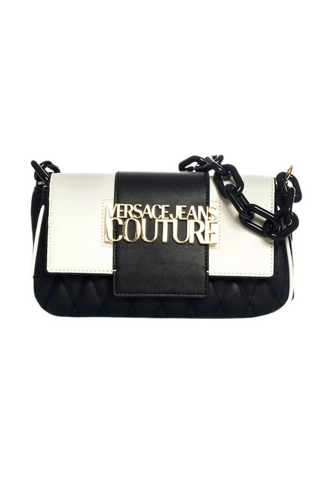 VERSACE JEANS COUTURE RANGE B - LOGO LOOP ΤΣΑΝΤΑ ΓΥΝΑΙΚΕΙΑ BLACK/WHITE