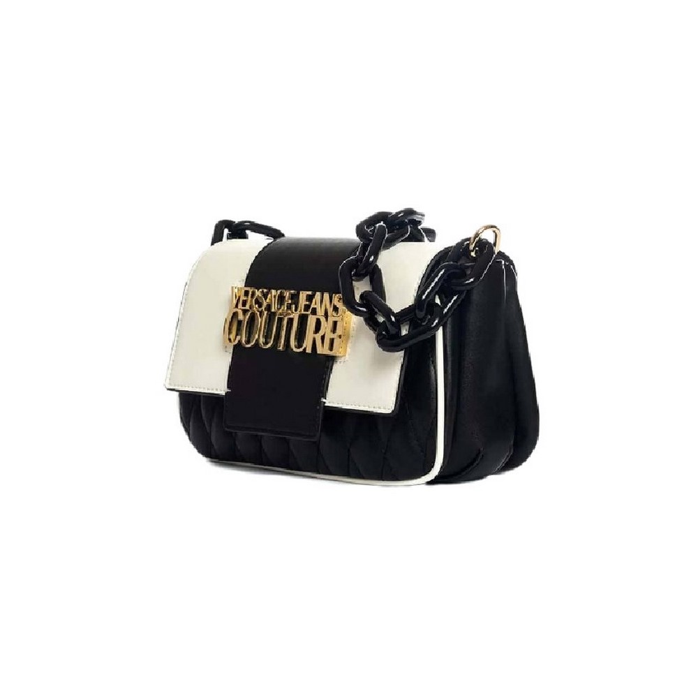 VERSACE JEANS COUTURE RANGE B - LOGO LOOP ΤΣΑΝΤΑ ΓΥΝΑΙΚΕΙΑ BLACK/WHITE