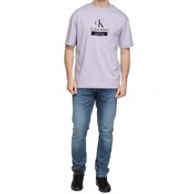 CALVIN KLEIN JEANS STACKED ARCHIVAL TEE T-SHIRT ΑΝΔΡΙΚΟ LILA