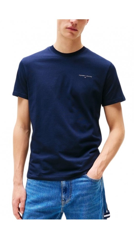 TOMMY JEANS SLIM LINEAR CHEST SS TEE EXT T-SHIRT ΜΠΛΟΥΖΑ ΑΝΔΡΙΚΗ NAVY