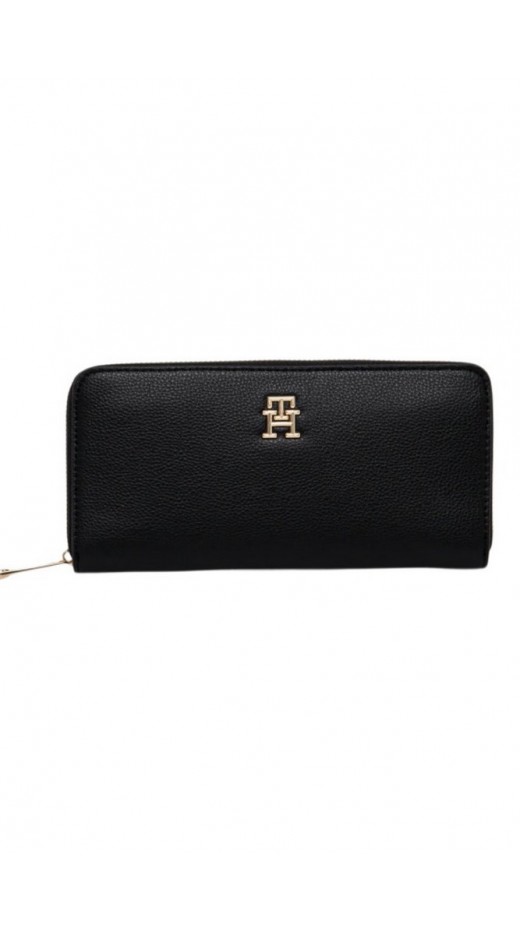 TOMMY HILFIGER SOFT LOGOTAPE LRG ZA ΠΟΡΤΟΦΟΛΙ ΓΥΝΑΙΚΕΙΟ BLACK