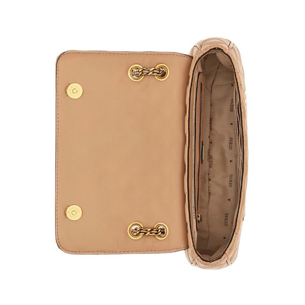 GUESS GIULLY CONVERTIBLE XBODY FLAP ΤΣΑΝΤΑ ΓΥΝΑΙΚΕΙΑ BEIGE