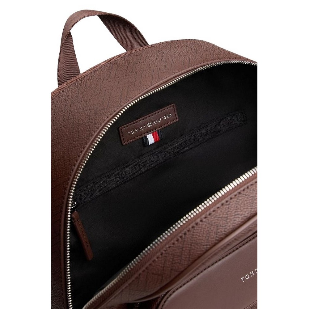 TOMMY HILFIGER FLAG MONOGRAM BACKPACK ΤΣΑΝΤΑ ΑΝΔΡΙΚΗ COFFEE