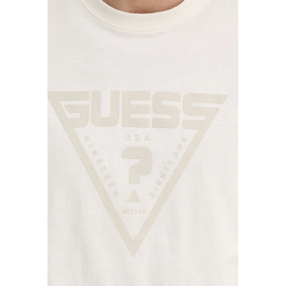 GUESS AZHA CN OVER T-SHIRT ΜΠΛΟΥΖΑ ΑΝΔΡΙΚΗ WHITE
