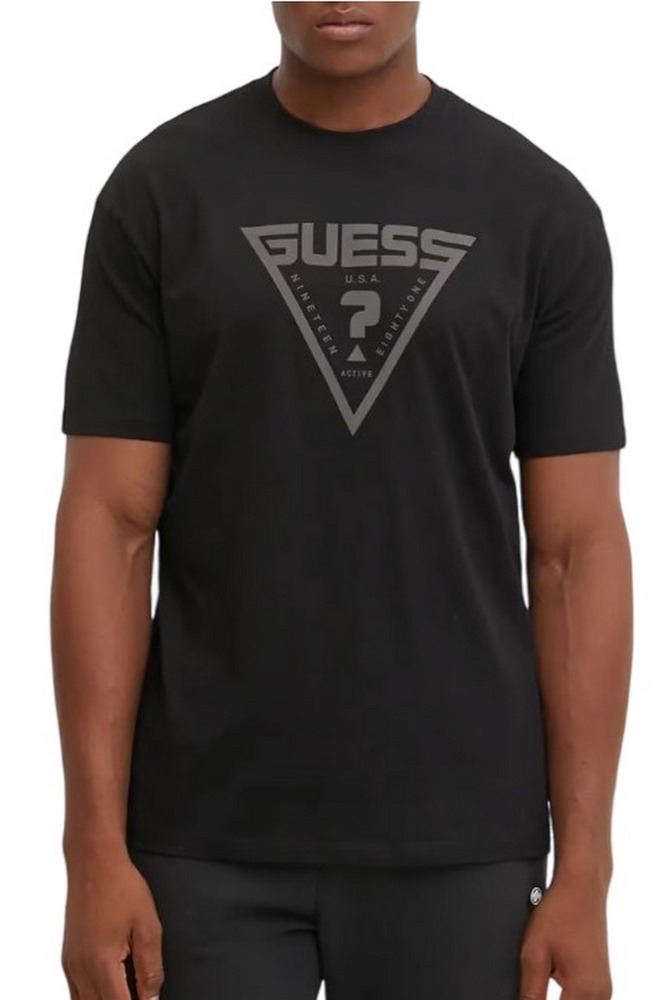 GUESS AZHA CN OVER T-SHIRT ΜΠΛΟΥΖΑ ΑΝΔΡΙΚΗ BLACK