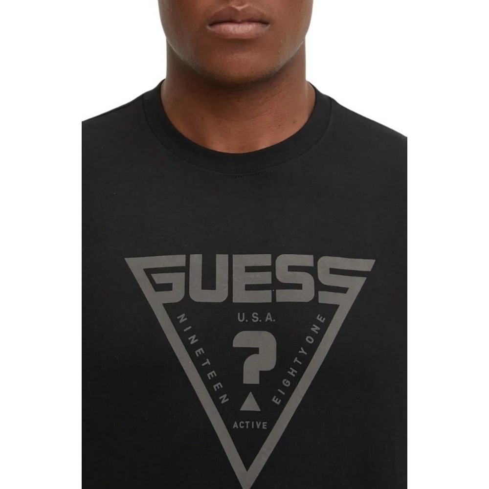GUESS AZHA CN OVER T-SHIRT ΜΠΛΟΥΖΑ ΑΝΔΡΙΚΗ BLACK
