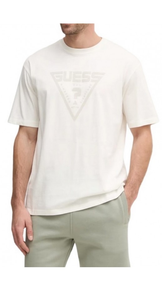 GUESS AZHA CN OVER T-SHIRT ΜΠΛΟΥΖΑ ΑΝΔΡΙΚΗ WHITE