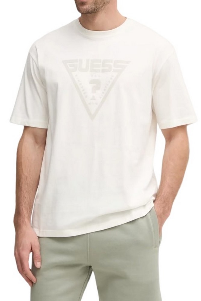 GUESS AZHA CN OVER T-SHIRT ΜΠΛΟΥΖΑ ΑΝΔΡΙΚΗ WHITE