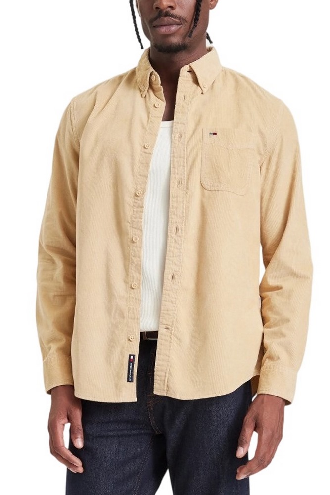 TOMMY JEANS REG BABY CORDUROY SHIRT EXT ΠΟΥΚΑΜΙΣΟ ΑΝΔΡΙΚΟ SAND