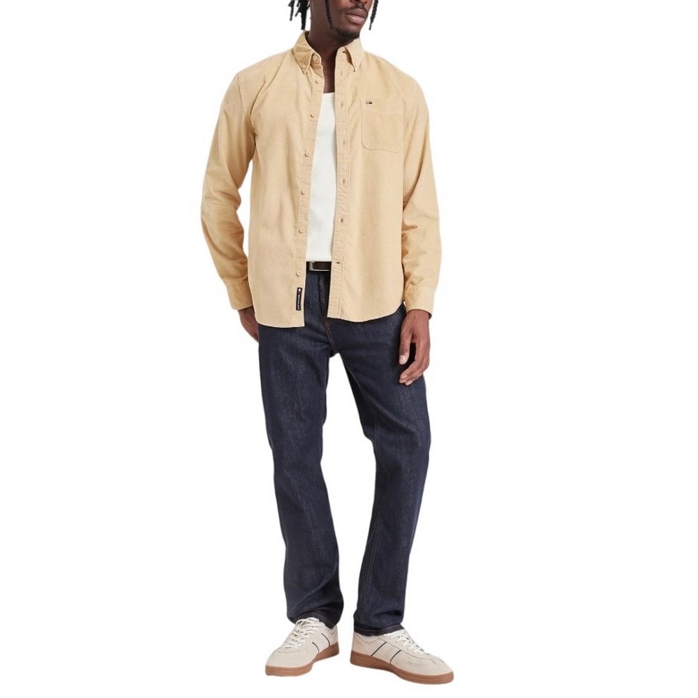 TOMMY JEANS REG BABY CORDUROY SHIRT EXT ΠΟΥΚΑΜΙΣΟ ΑΝΔΡΙΚΟ SAND