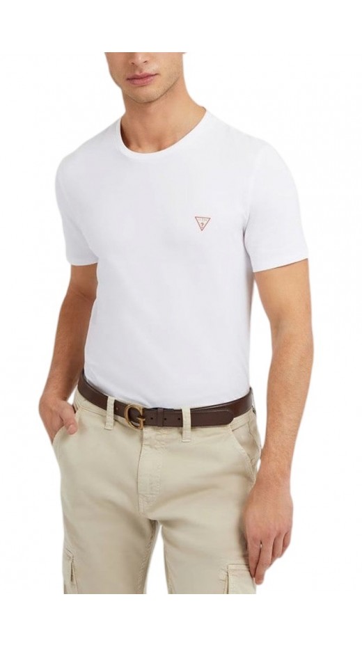 GUESS CN SS CORE TEE T-SHIRT ΜΠΛΟΥΖΑ ΑΝΔΡΙΚΗ WHITE