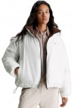 CALVIN KLEIN JEANS REVERSIBLE 90s PUFFER ΜΠΟΥΦΑΝ ΓΥΝΑΙΚΕΙΟ IVORY